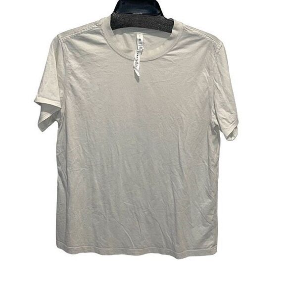 Lululemon Womens Pima Cotton Short Sleeve Performance T Shirt Gray Size 4 - Picture 1 of 6